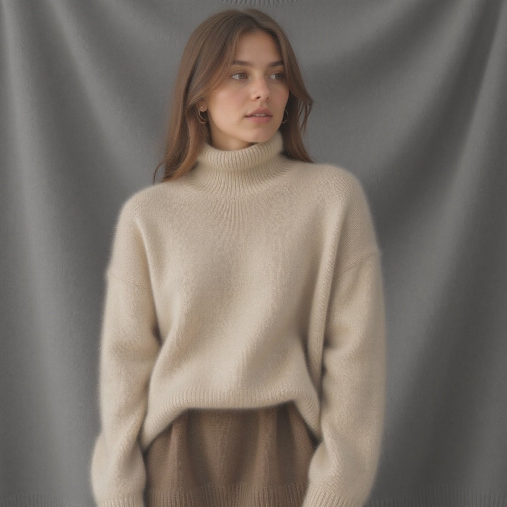 Eleanor | Oversized Turtleneck Knit Jumper