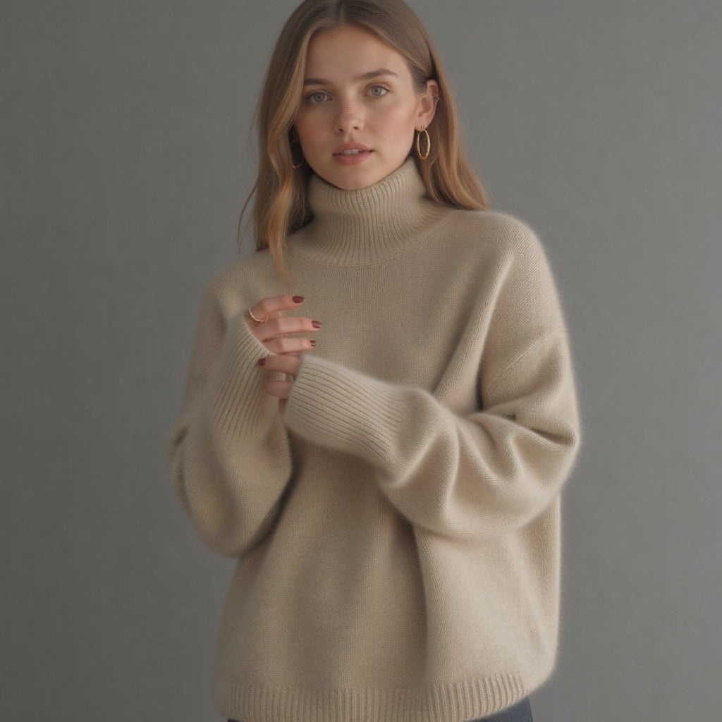 Eleanor | Oversized Turtleneck Knit Jumper