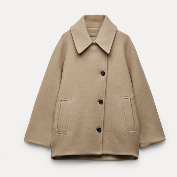 Millie | Wool Blend Jacket Oversized Double Breasted