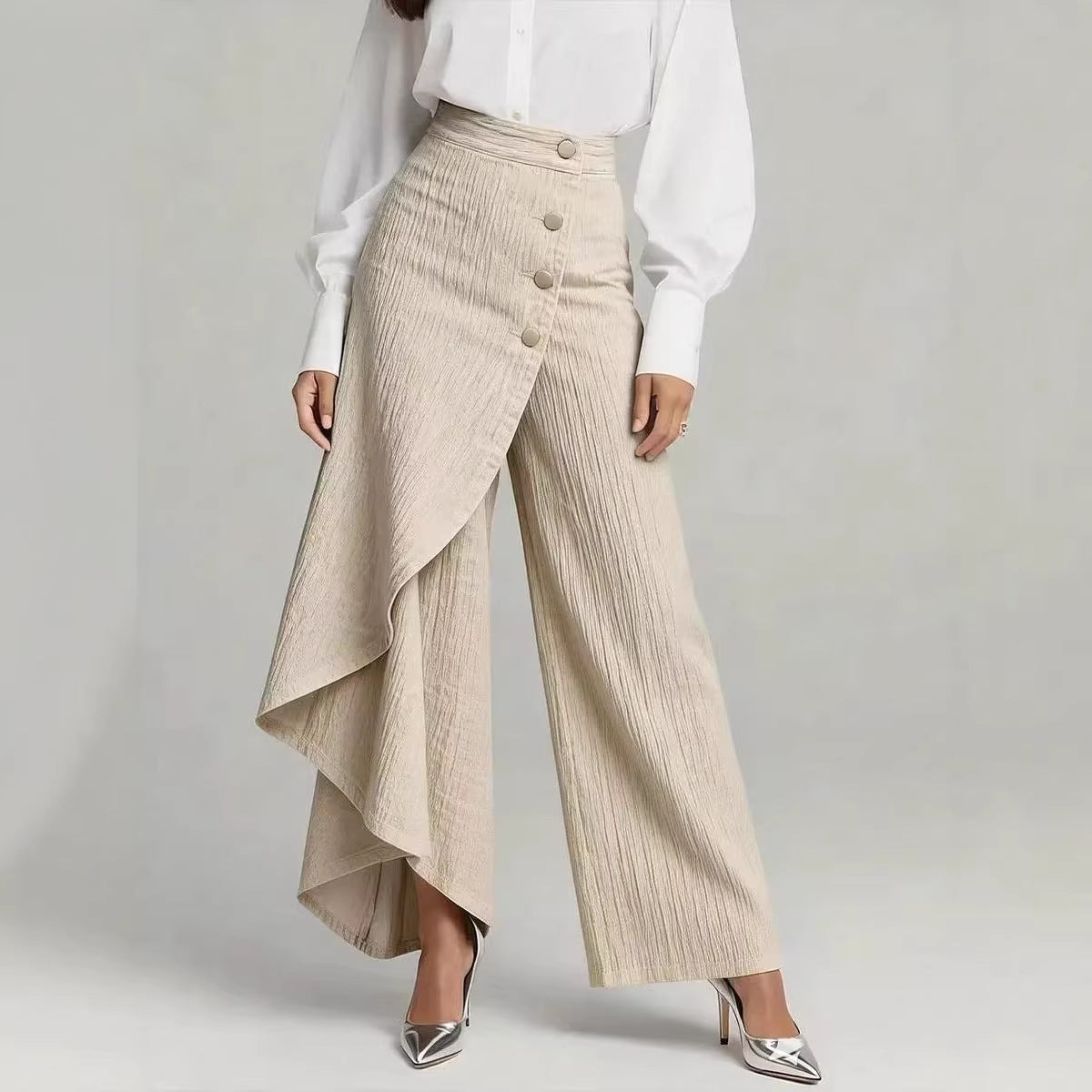 Camille | Ruffle Wide Leg Jeans