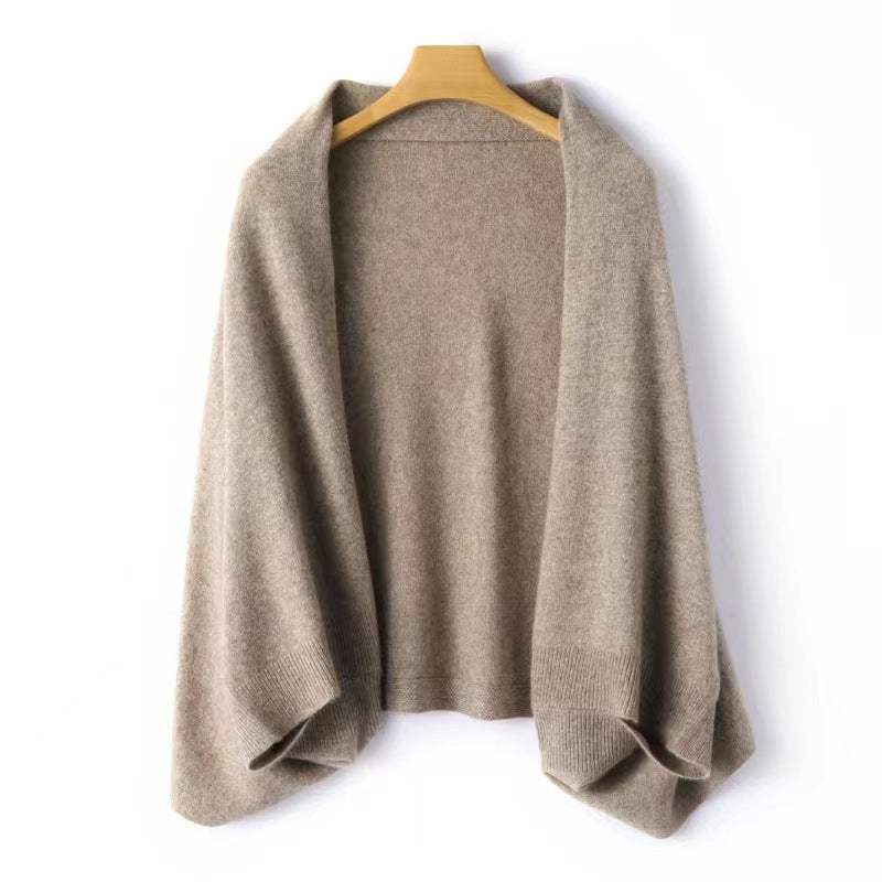 Celia | Cashmere Blend Knit Shawl Cardigan