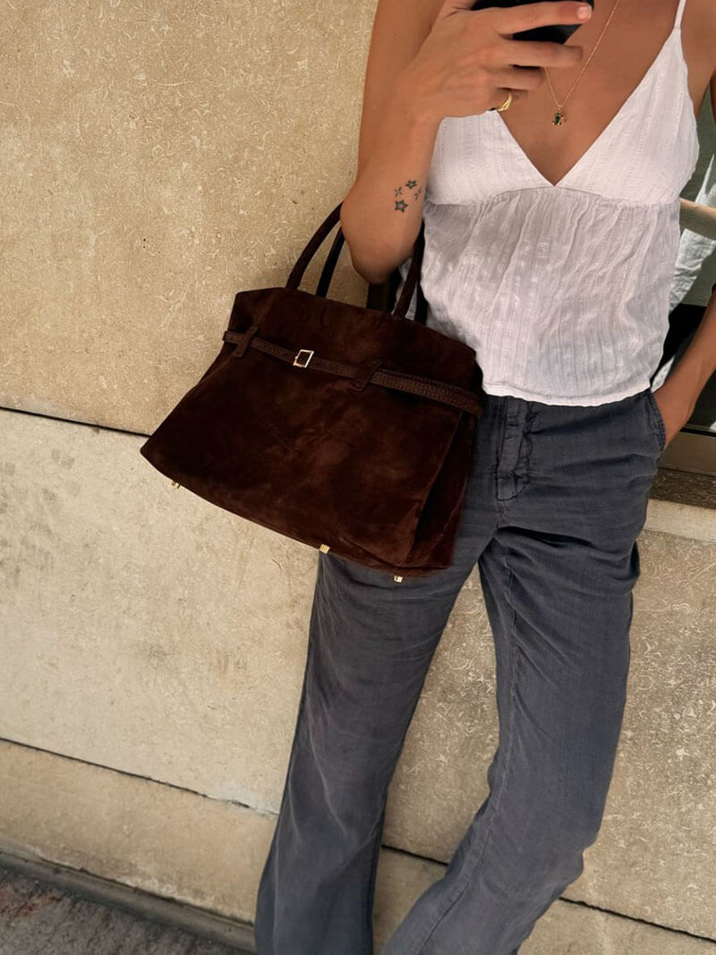 Charlotte | Vegan Suede Everyday Tote Bag