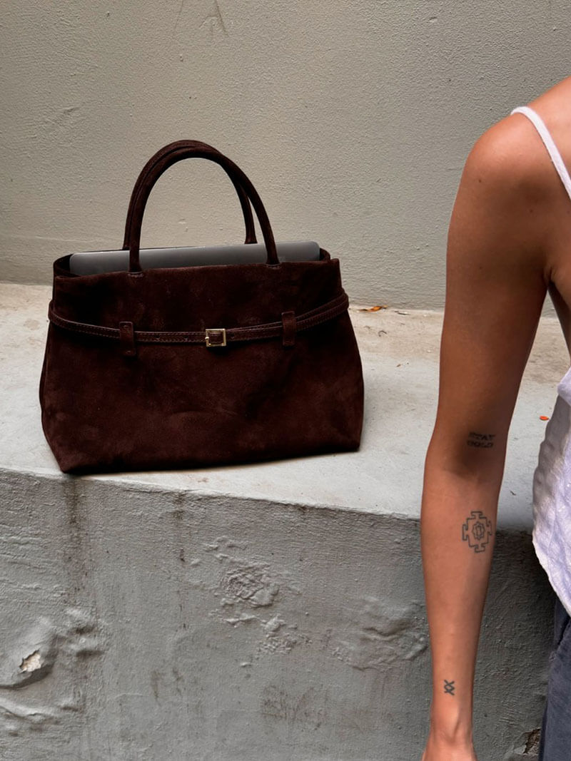 Charlotte | Vegan Suede Everyday Tote Bag