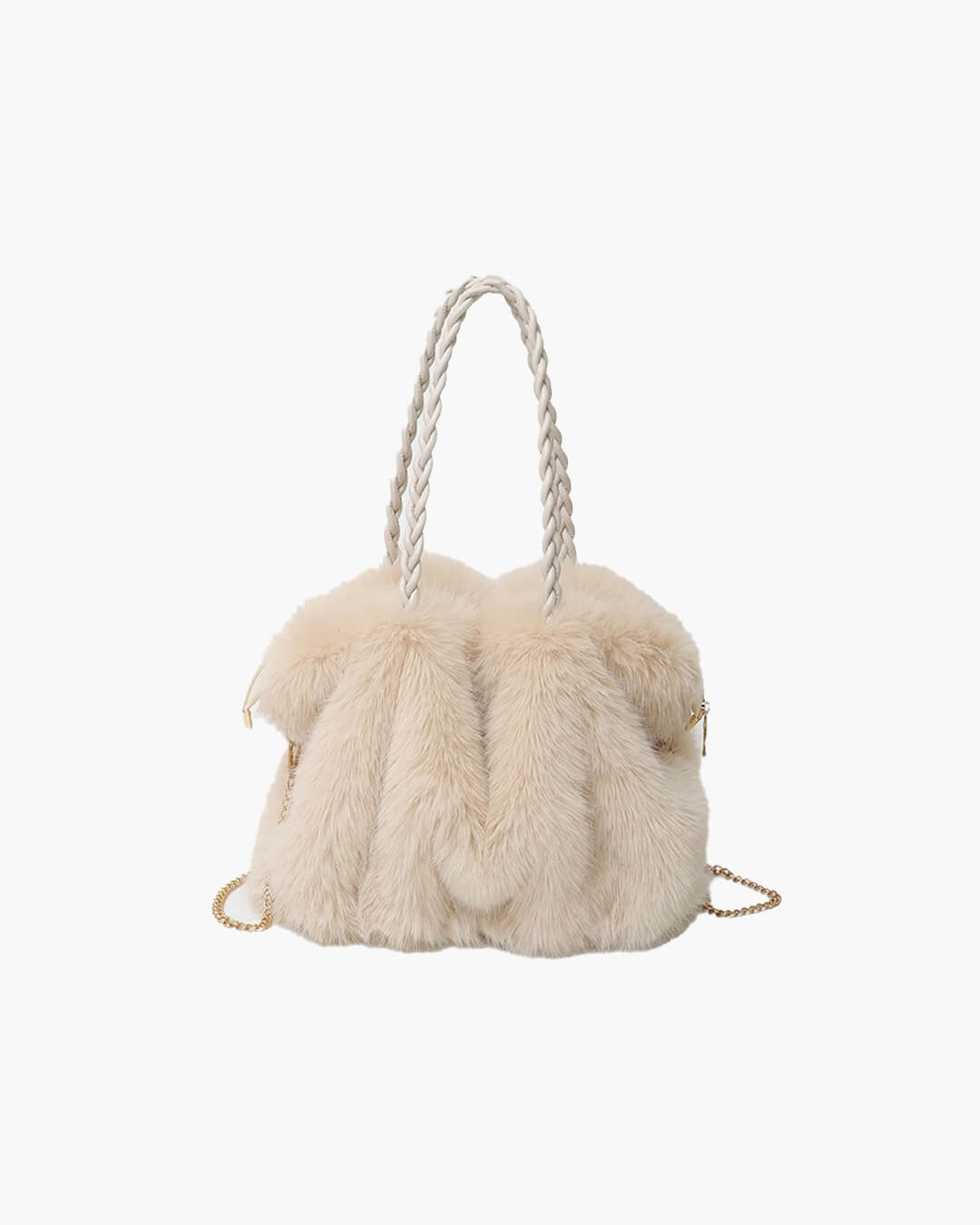 Amelia | Faux Fur Tote Bag with Chain Detail