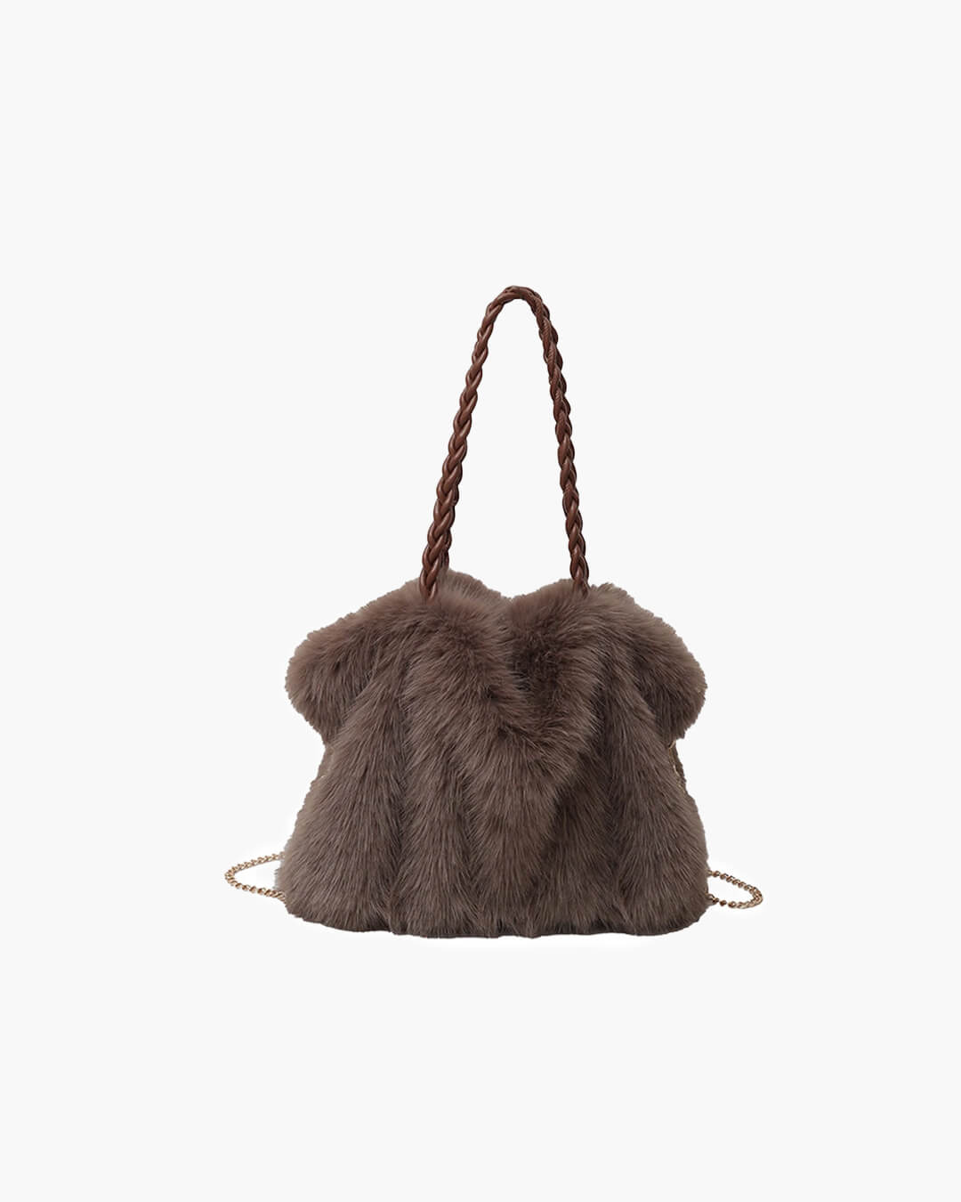 Amelia | Faux Fur Tote Bag with Chain Detail