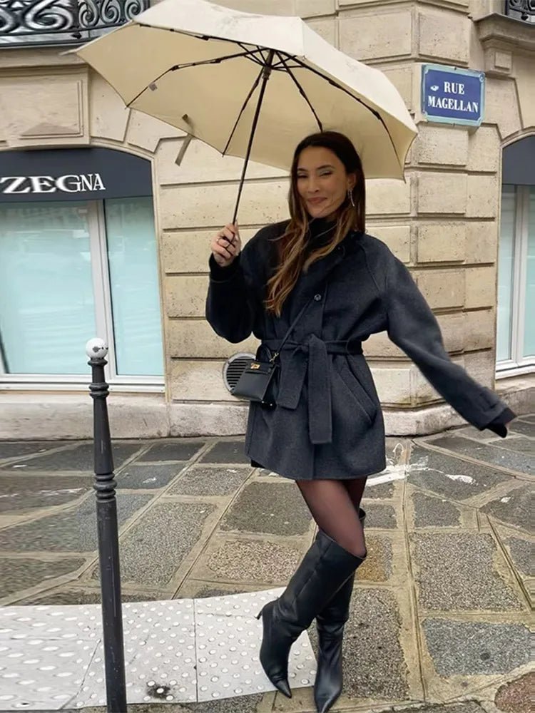 Amelia | Stand Collar Short Autumn Coat