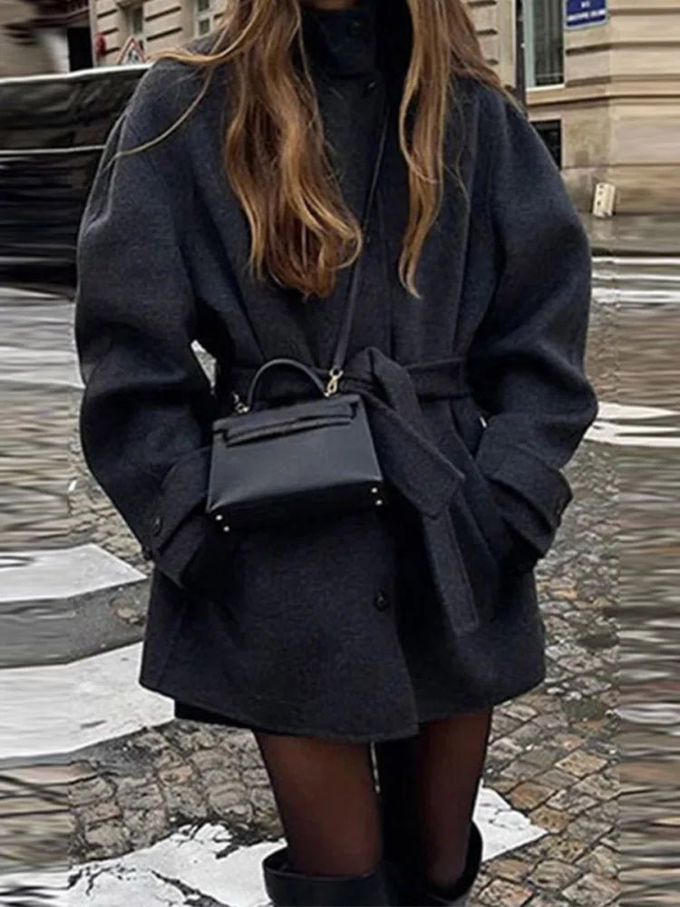 Amelia | Stand Collar Short Autumn Coat