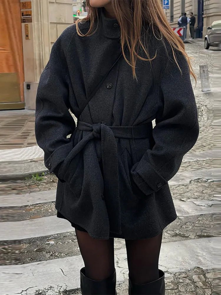 Amelia | Stand Collar Short Autumn Coat