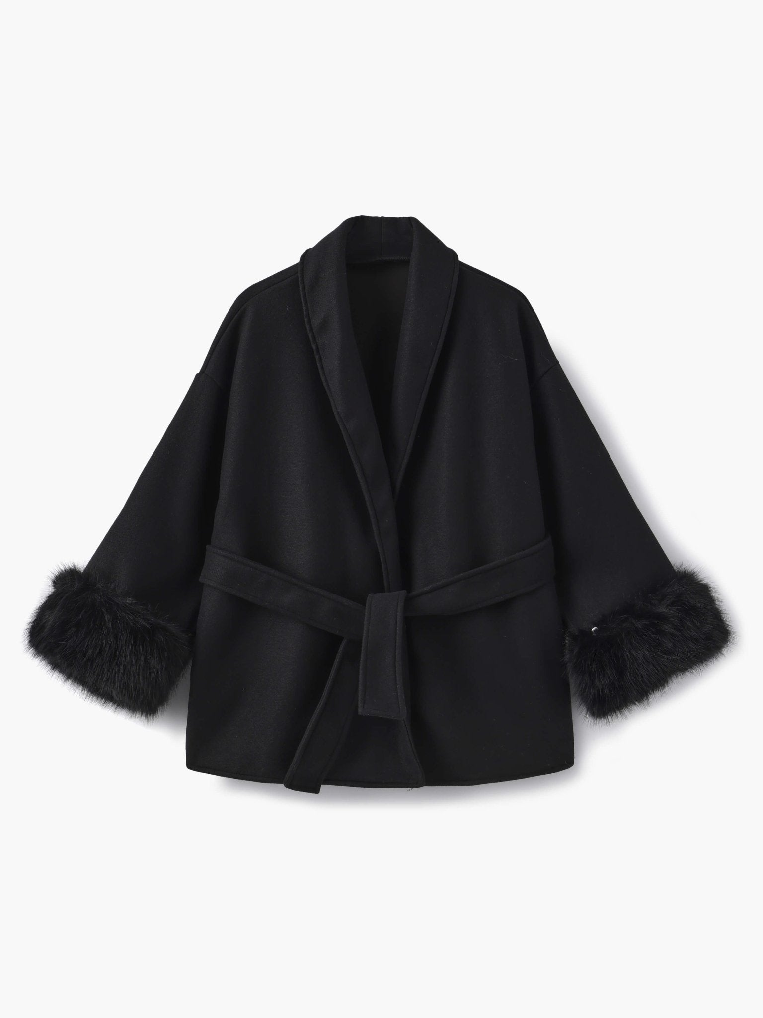Evelyn | Faux Fur Winter Coat with Statement Cuffs
