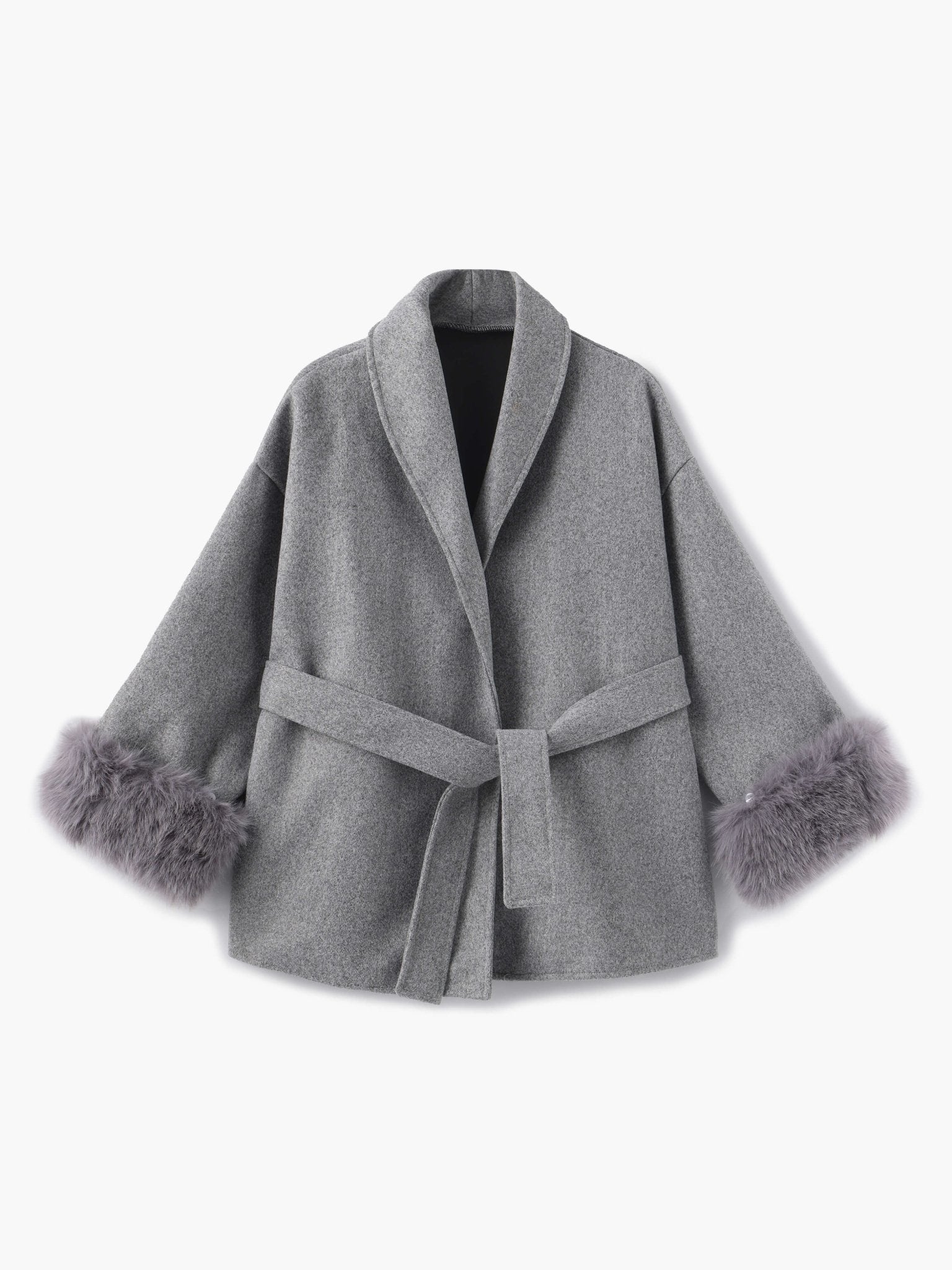Evelyn | Faux Fur Winter Coat with Statement Cuffs
