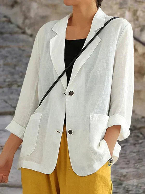 Victoria | Lightweight Linen Blend Blazer
