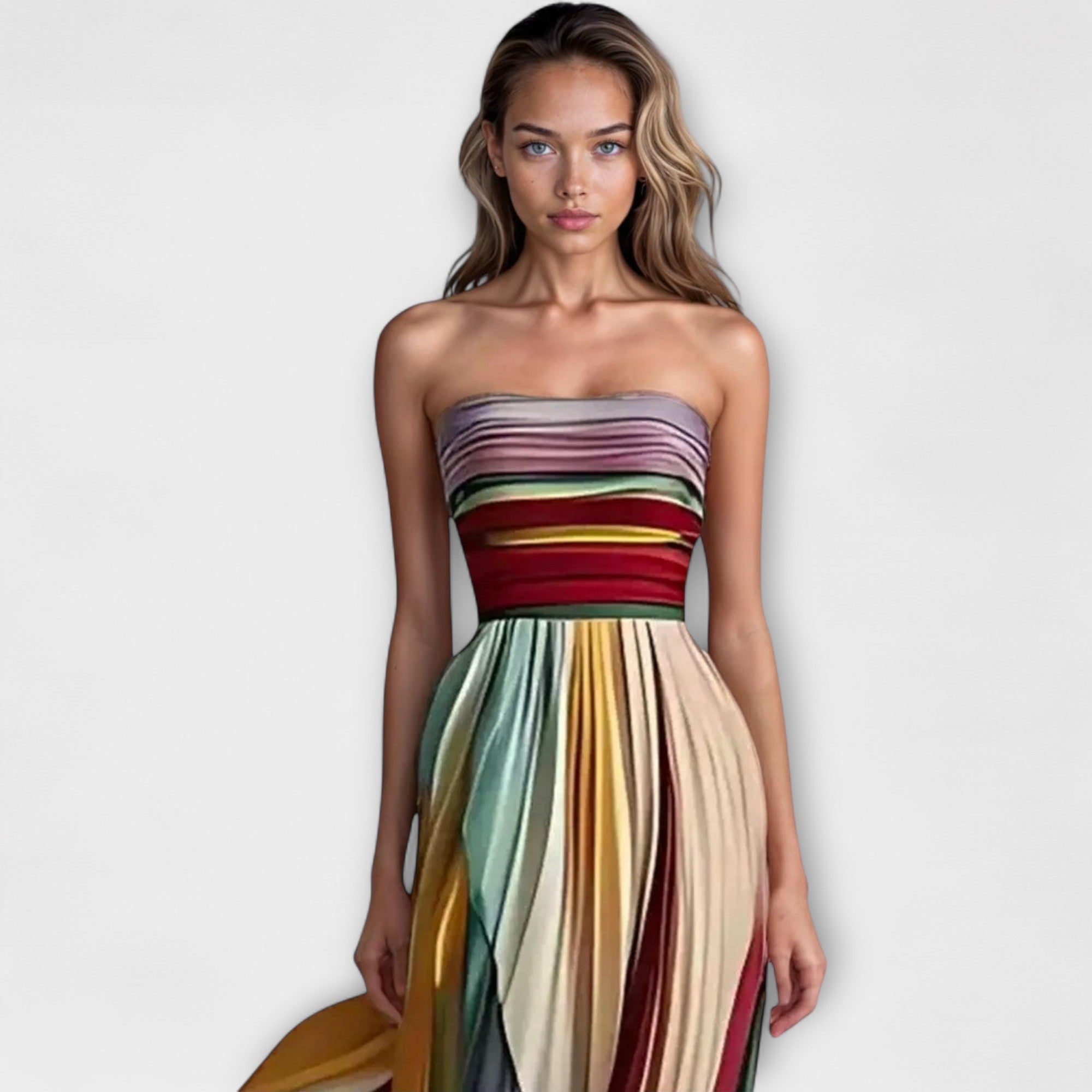 Scarlett | Strapless Pleated Wedding Guest Dress