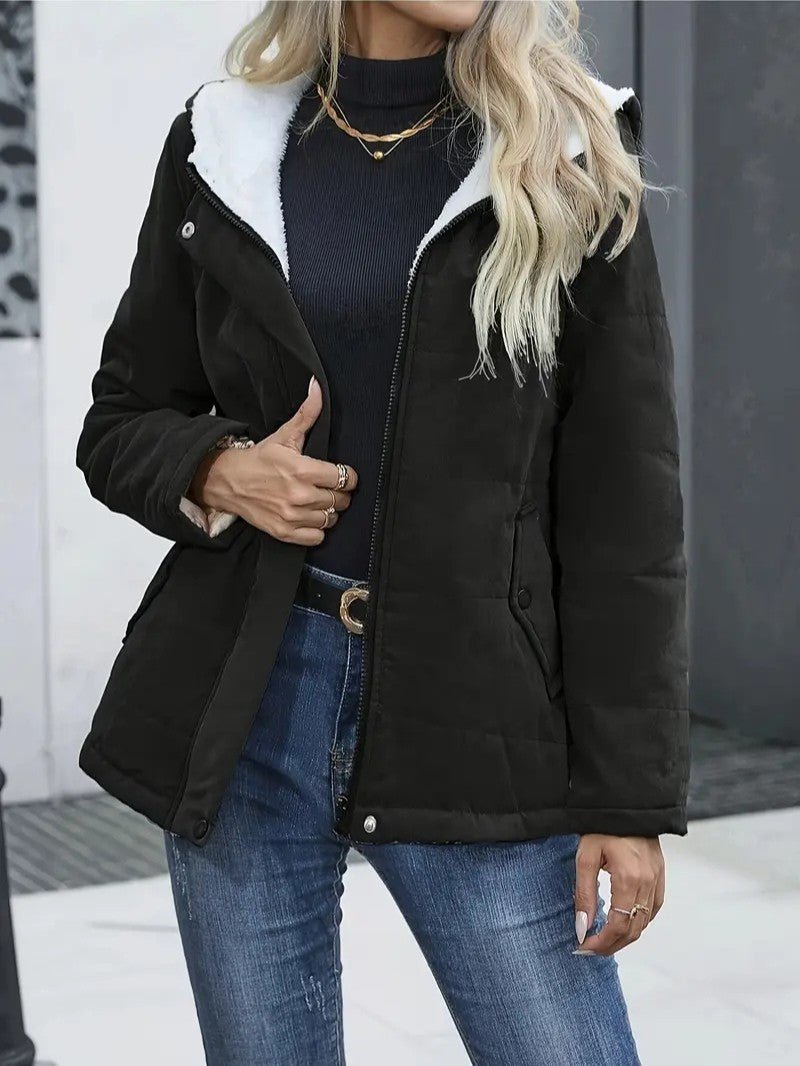 Georgia | Hooded Winter Jacket Lined Zip Up