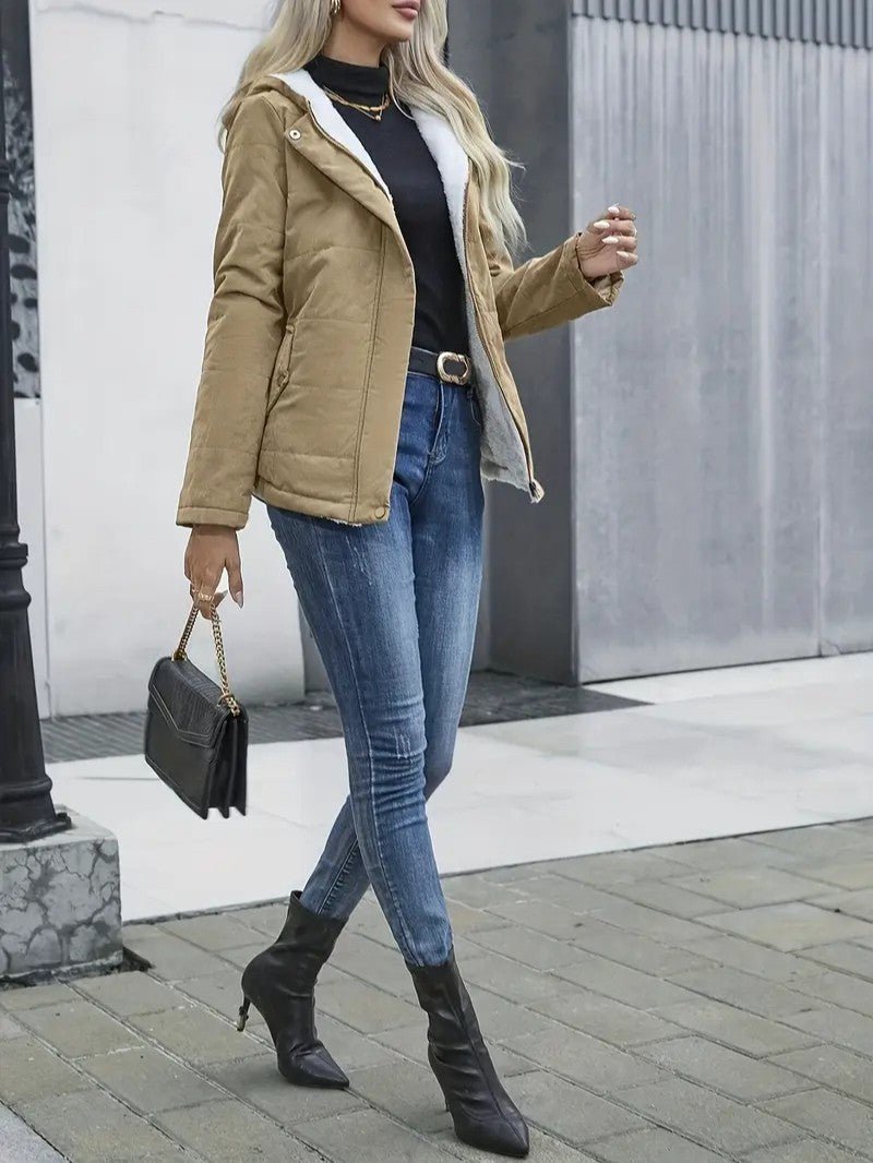 Georgia | Hooded Winter Jacket Lined Zip Up