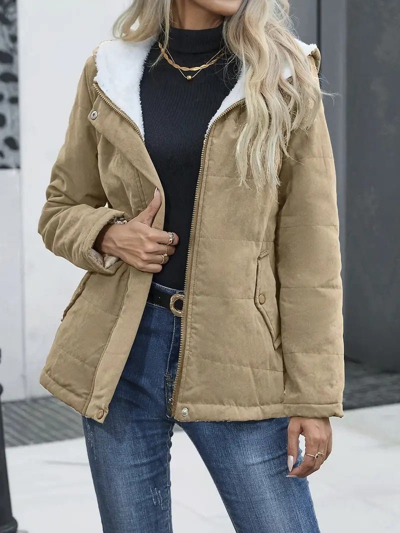 Georgia | Hooded Winter Jacket Lined Zip Up